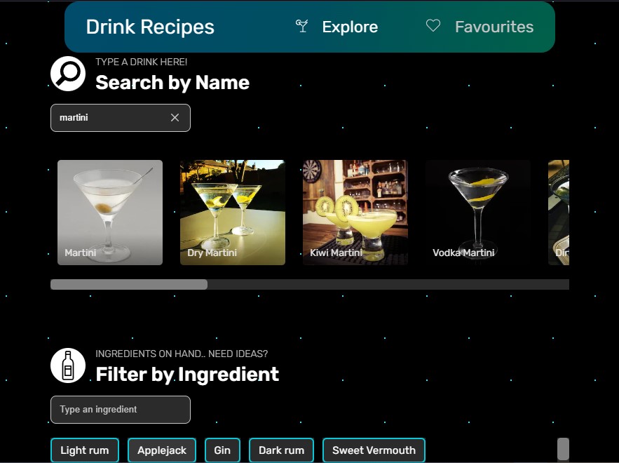 Imagen Proyecto Recetas de Bebidas